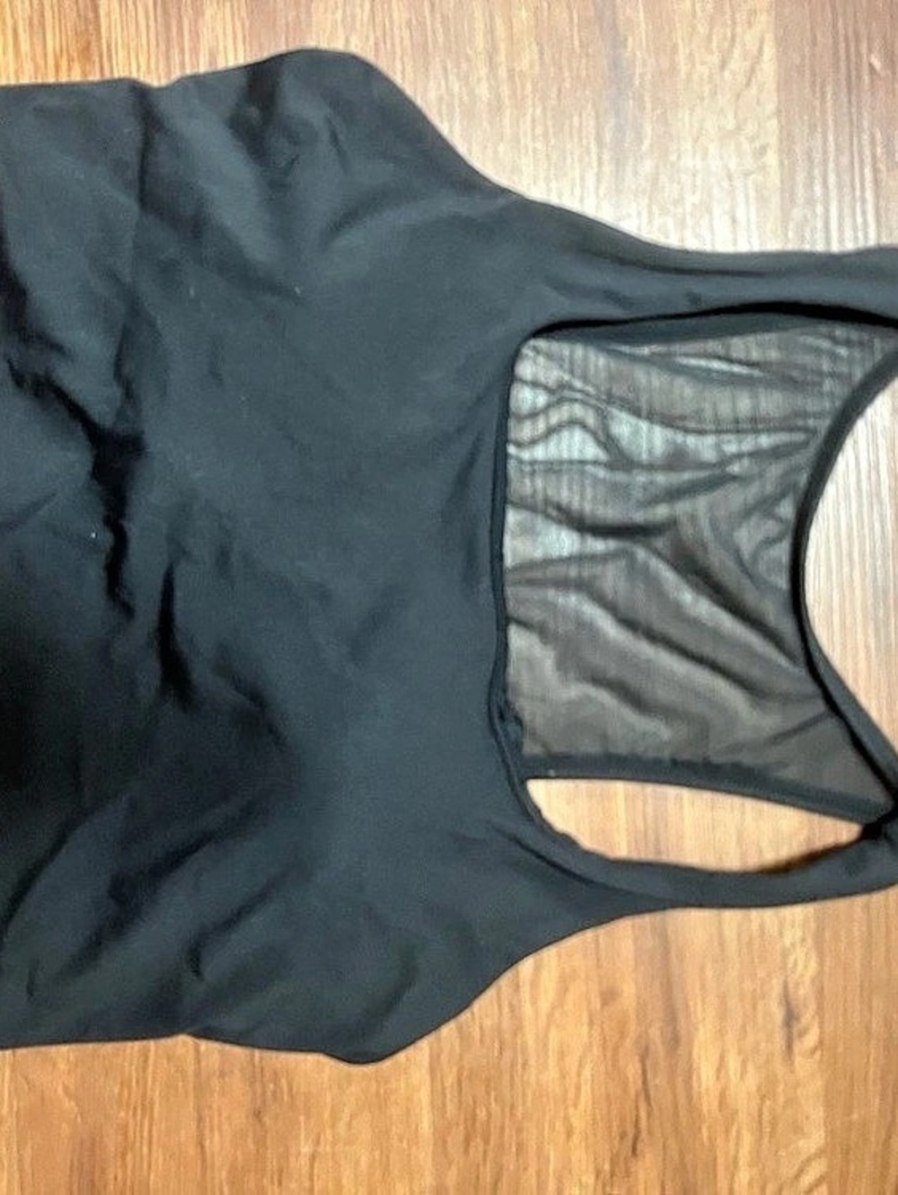 JoyLab Mesh Back Sports Bra Crop Top Black